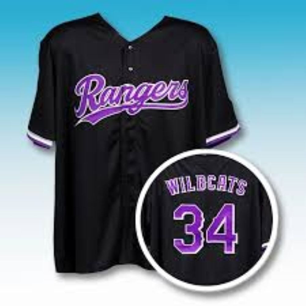 Texas Rangers Wildcats #34 Black Purple Jersey Size XL  2026